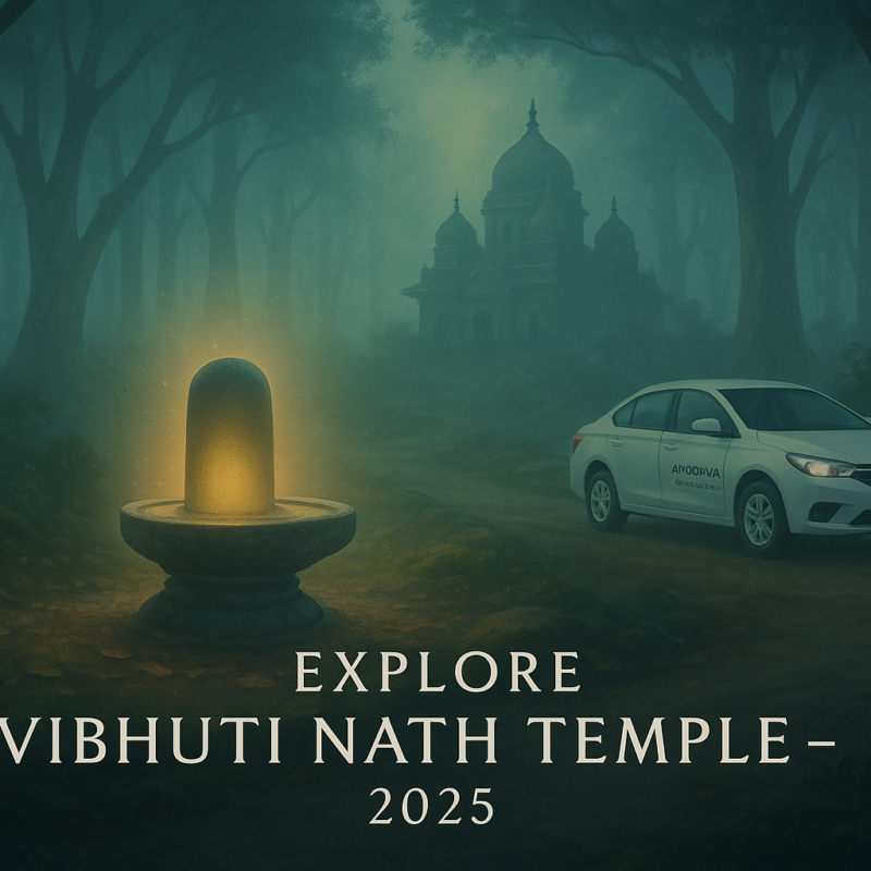 Vibhuti Nath Temple forest trail, sacred Shivling, Ayodhya Cab Service car 2025