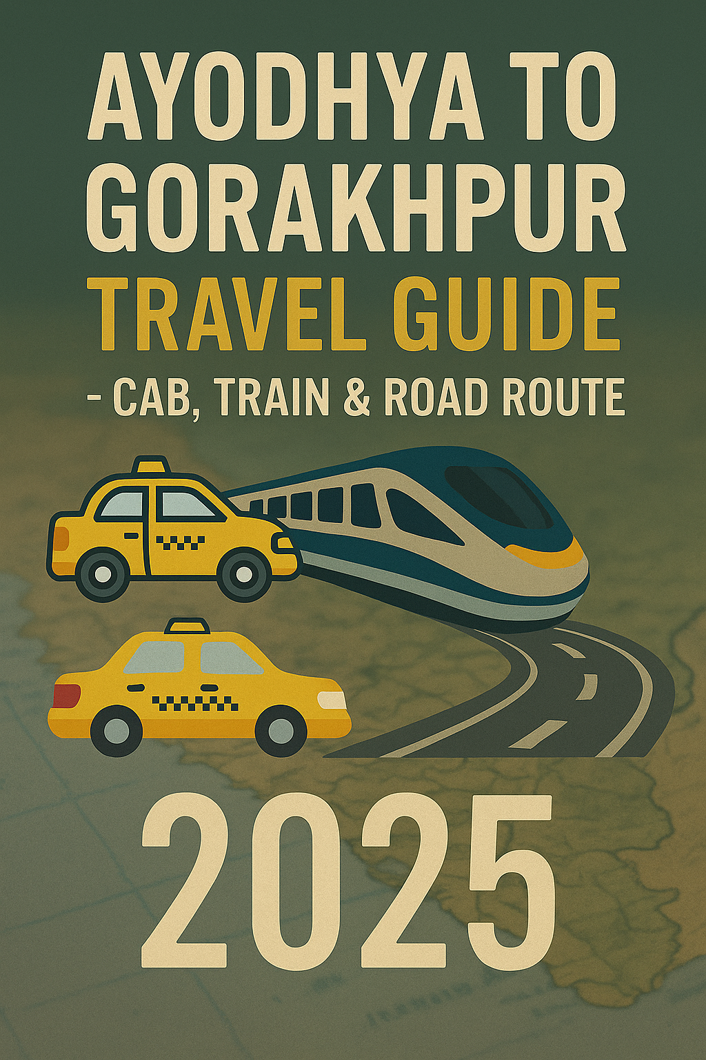 Ayodhya to Gorakhpur Cab Travel Guide 2025 – Poster Ayodhya to Gorakhpur cab, train, road route travel guide 2025