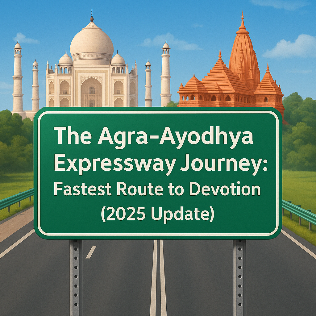 Agra to Ayodhya distance via Lucknow Expressway travel guide image
