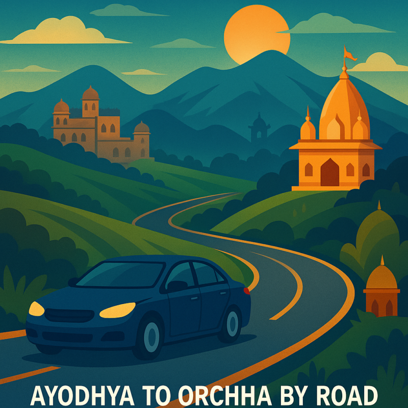 Ayodhya to Orchha road trip with cab fare, route map, and hidden places