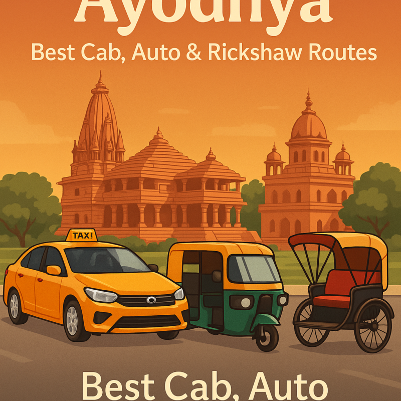 How to travel in Ayodhya with cab, auto and rickshaw routes