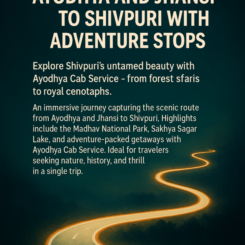 Scenic route from Ayodhya and Jhansi to Shivpuri with thrilling adventure stops, jungle paths, and lakeside travel vibes