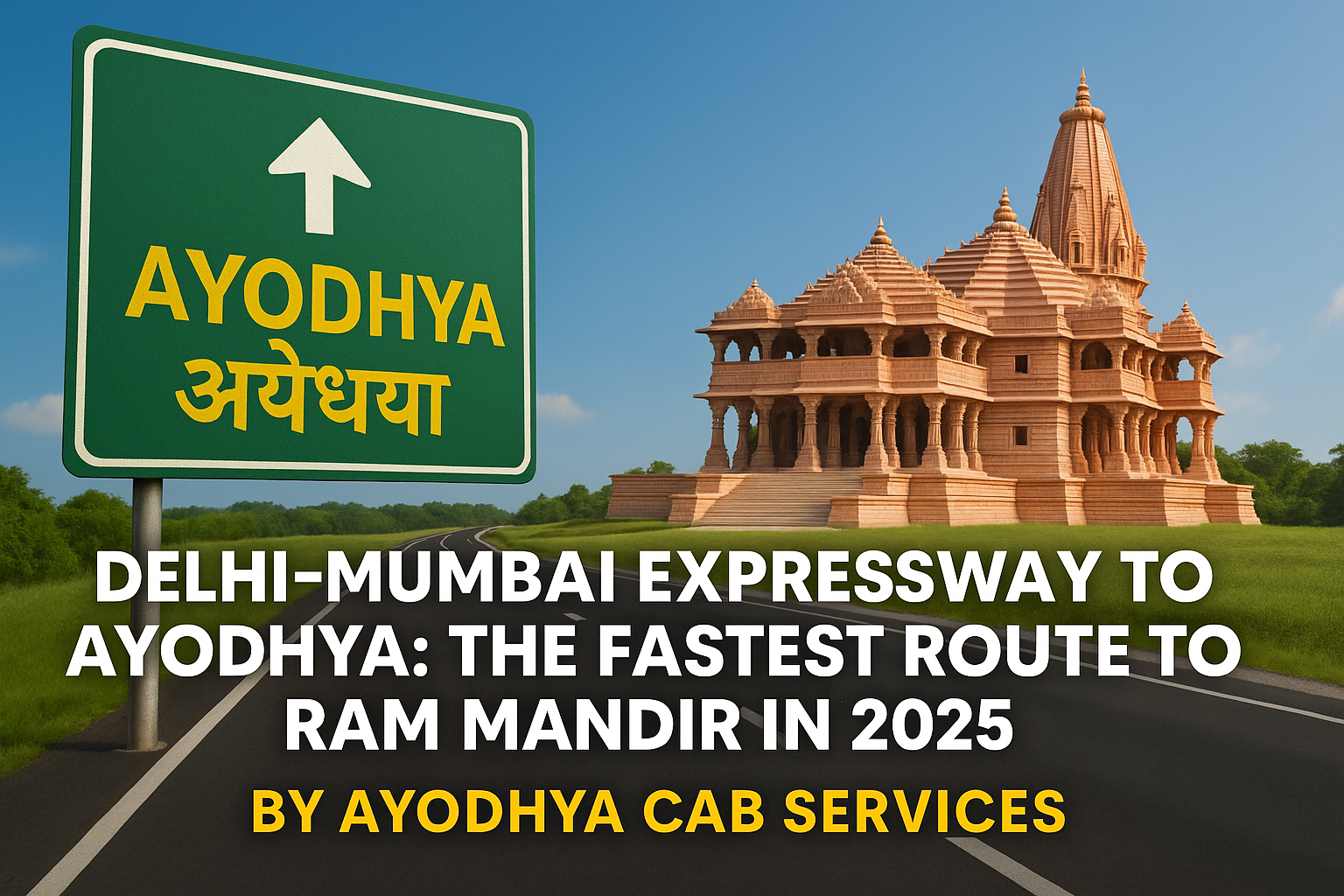 Delhi–Mumbai Expressway to Ayodhya by Ayodhya Cab Services Delhi–Mumbai Expressway route to Ayodhya Ram Mandir via Ayodhya Cab Services