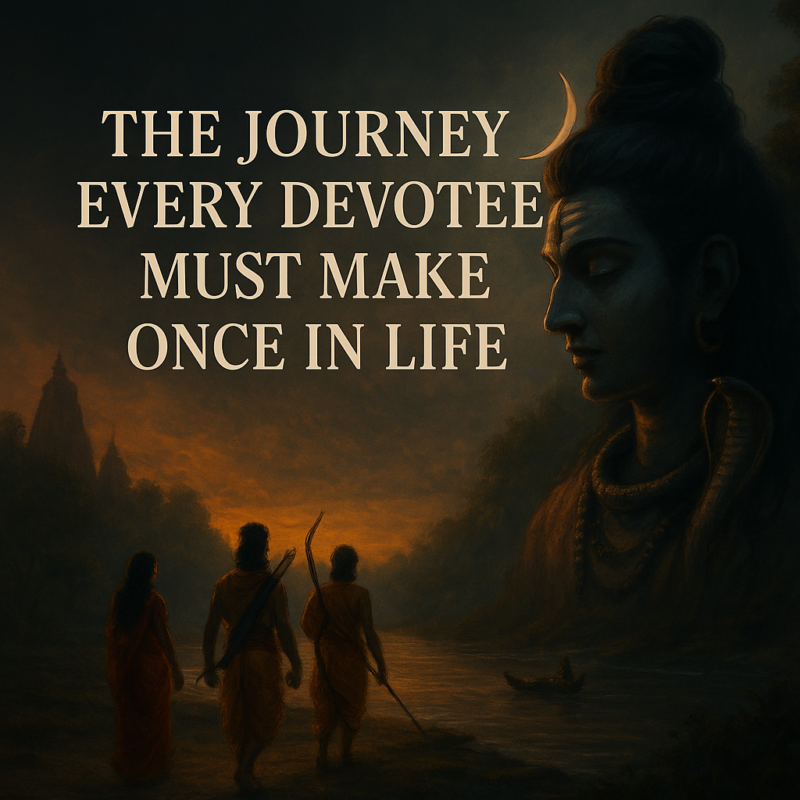 Ayodhya to Chitrakoot journey Lord Rama, Lakshmana, Sita with Lord Shiva river scene