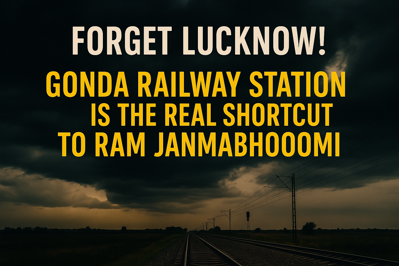 “Forget Lucknow! Gonda Railway Station is the Real Shortcut to Ram Janmabhoomi”