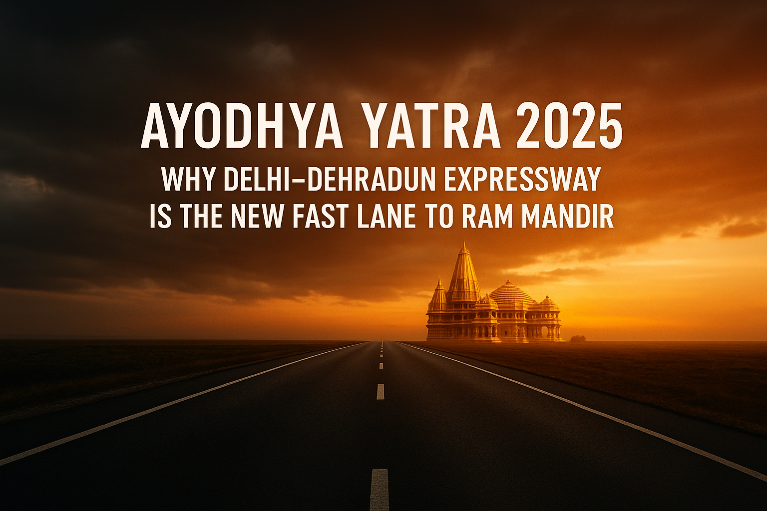 “Ayodhya Yatra 2025: Why Delhi–Dehradun Expressway Is the New Fast Lane to Ram Mandir”