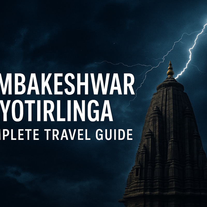 Trimbakeshwar Jyotirlinga travel guide showing Nashik temple with darshan timings and history