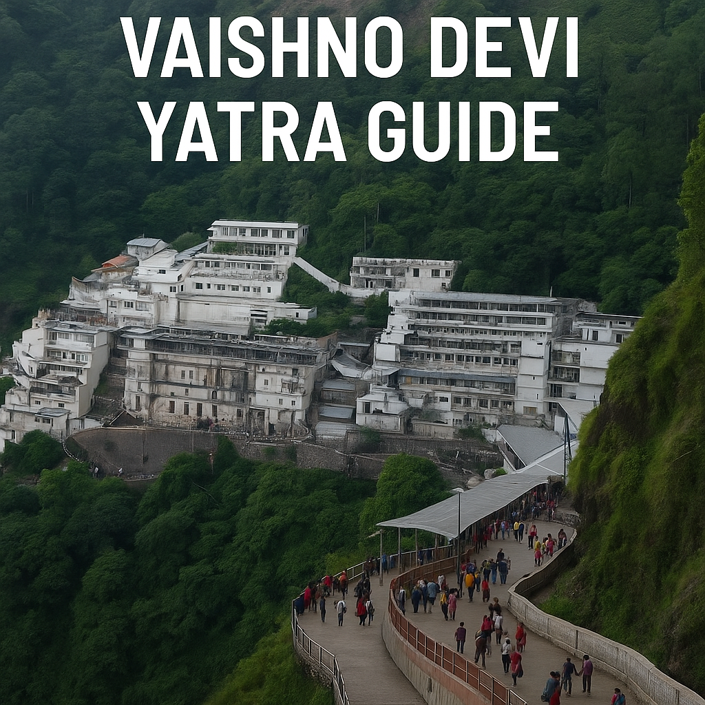 Vaishno Devi Temple Yatra Guide scenic view of Katra trek and temple