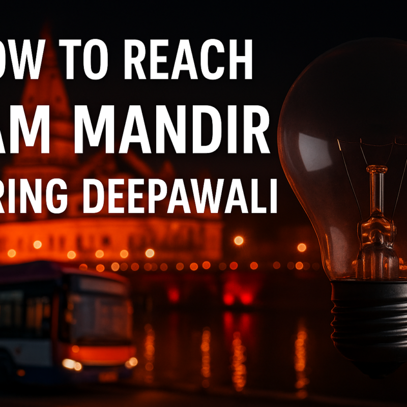 Ayodhya city bus routes to Ram Mandir during Deepawali festival night