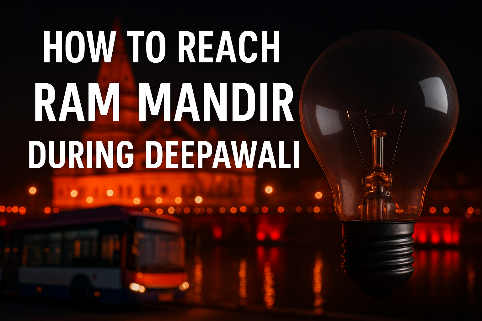 How to Reach Ram Mandir During Deepawali: City Bus & Parking Guide for Ayodhya Visitors