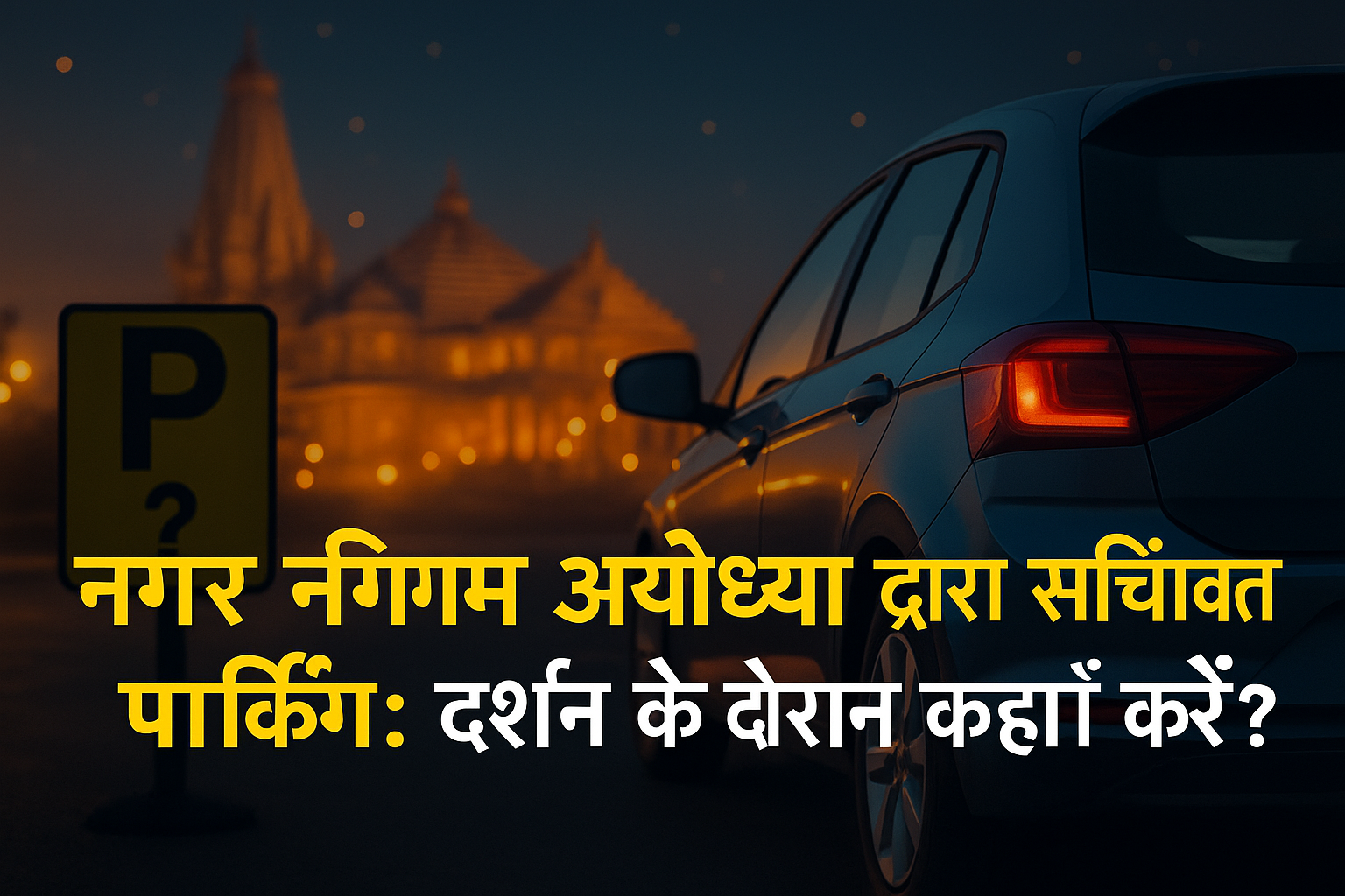Nagar Nigam Ayodhya द्वारा संचालित पार्किंग: दर्शन के दौरान कहाँ पार्क करें