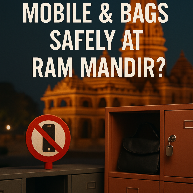 Ram Mandir locker facility safe mobile bags storage Ayodhya
