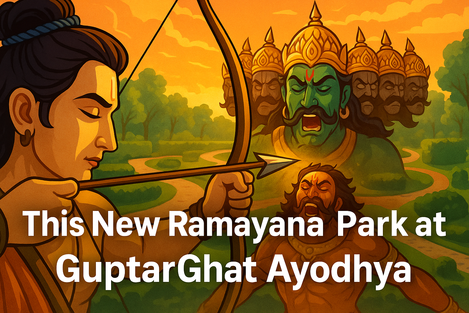 This New Ramayana Park at Ayodhya’s Guptar Ghat Shows the Whole Ramayan — From Ram Darbar to Ravan Vadh! Stunning Details Inside!