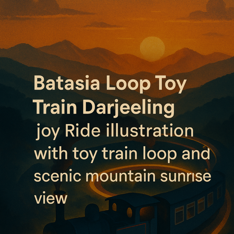 Batasia Loop Toy Train Darjeeling joy ride with toy train loop and scenic mountain sunrise view