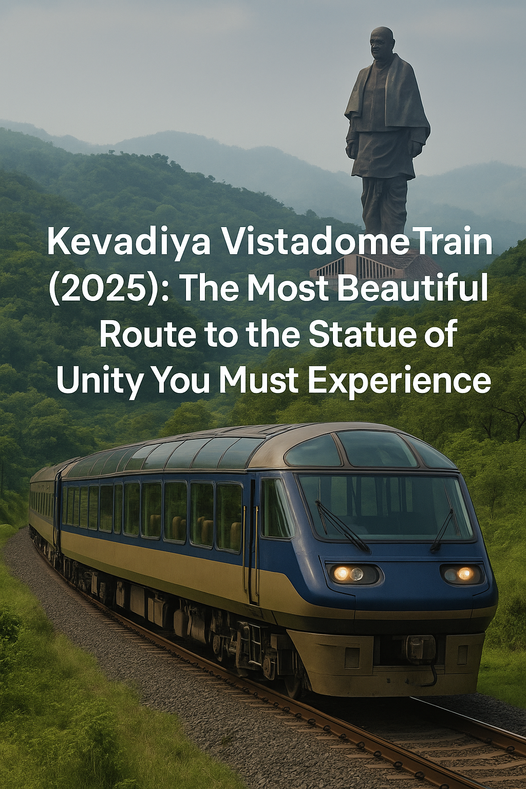 Kevadiya Vistadome Train Experience to Statue of Unity 2025 Kevadiya Vistadome Train Experience scenic route to Statue of Unity 2025