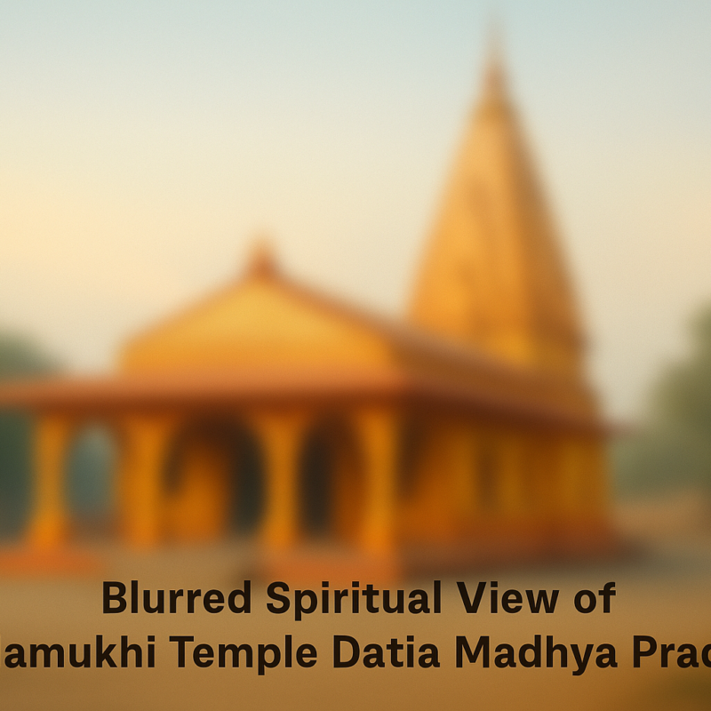 Blurred artistic view of Baglamukhi Temple Datia MadhyaPradesh for spiritual ambience