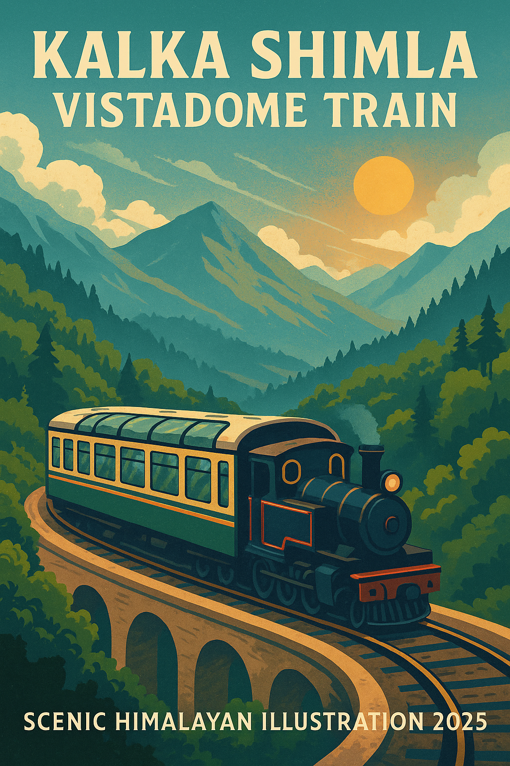 Kalka Shimla Vistadome Train scenic Himalayan route panoramic toy train view 2025