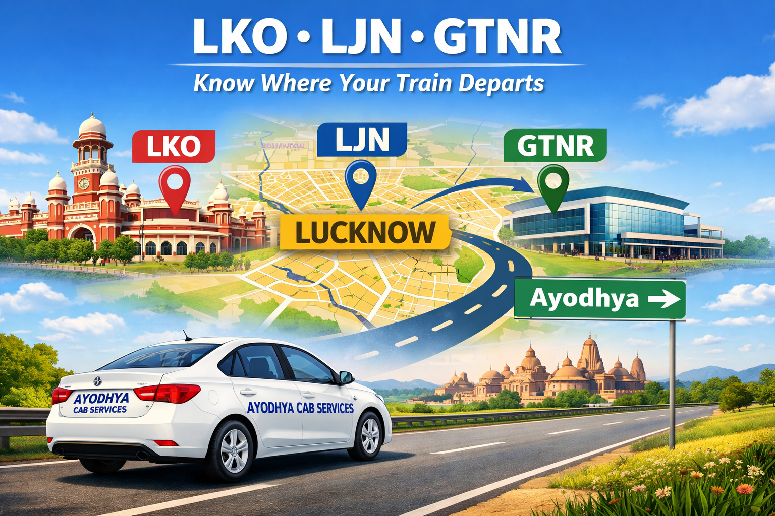 Lucknow Railway Stations Explained for Ayodhya Travelers: LKO, LJN & GTNR – You Should Know Where Your Train Departs