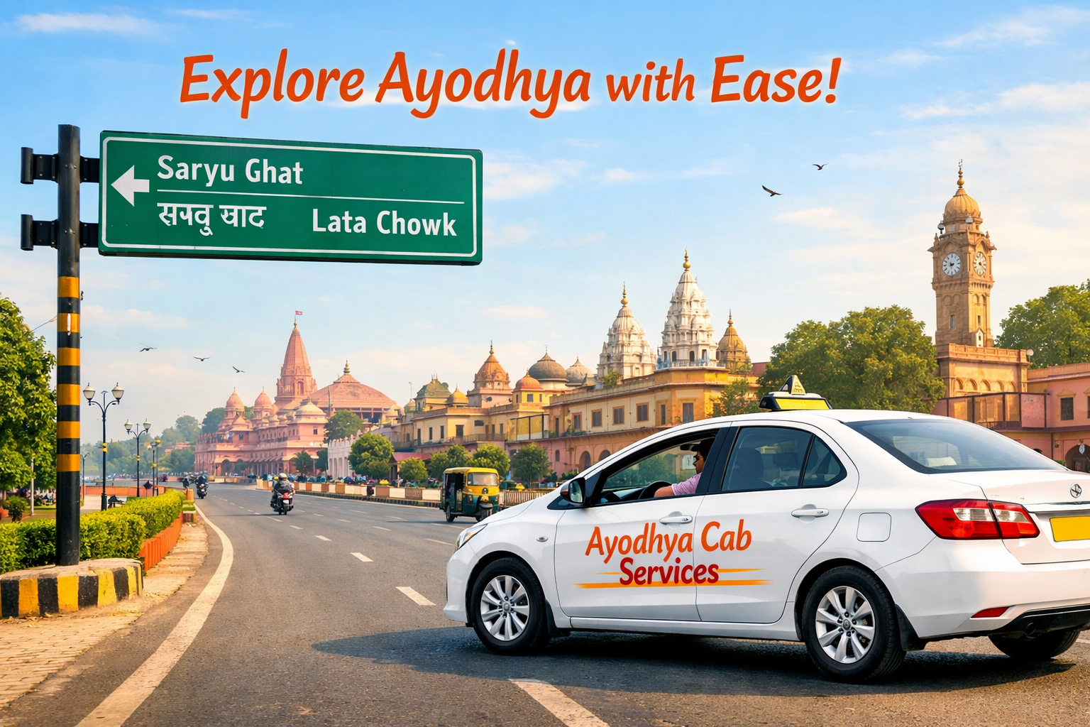 Saryu Ghat Lata Chowk Travel Route – Ayodhya Cab Services Saryu Ghat Lata Chowk distance route travel in Ayodhya with Ayodhya Cab Services