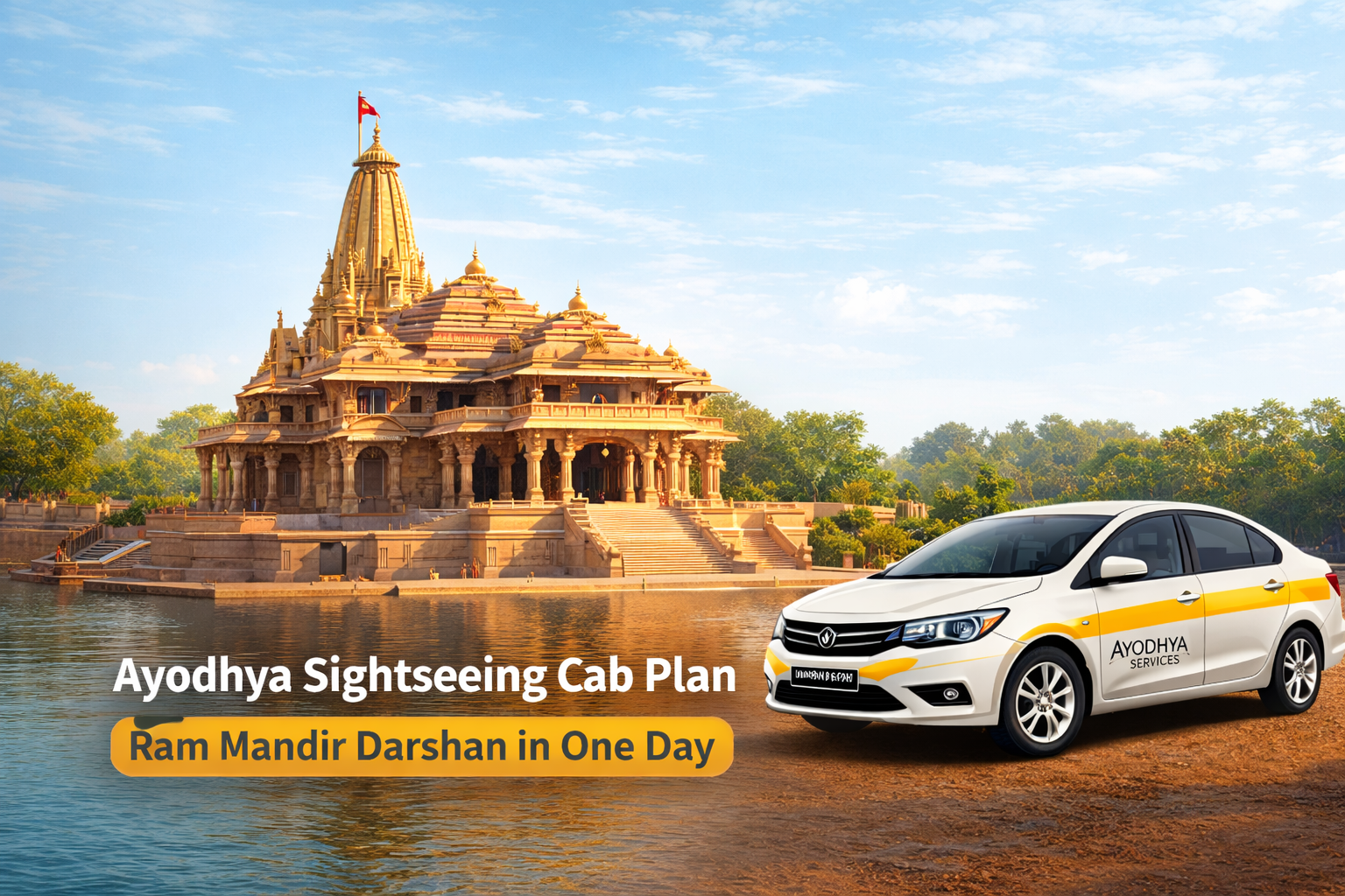 Ayodhya Ram Mandir Darshan & Sightseeing Cab Plan | Ayodhya Cab Services Ayodhya sightseeing cab plan for Ram Mandir darshan by Ayodhya Cab Services