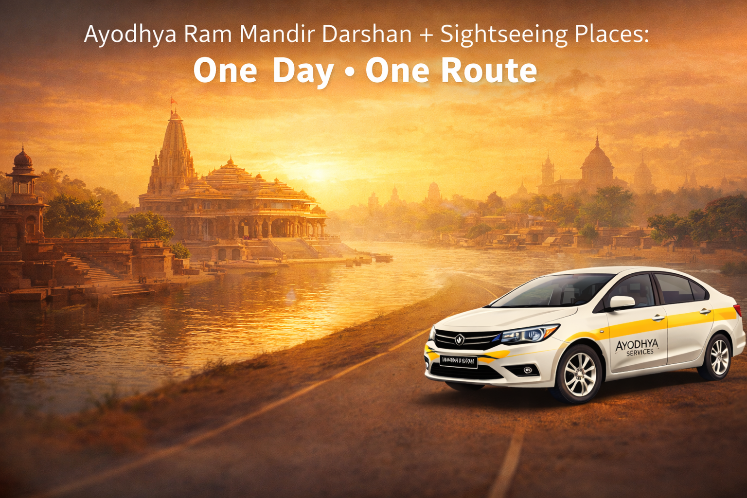 Ayodhya Ram Mandir Darshan + Sightseeing Places: One-Day Cab Travel Plan