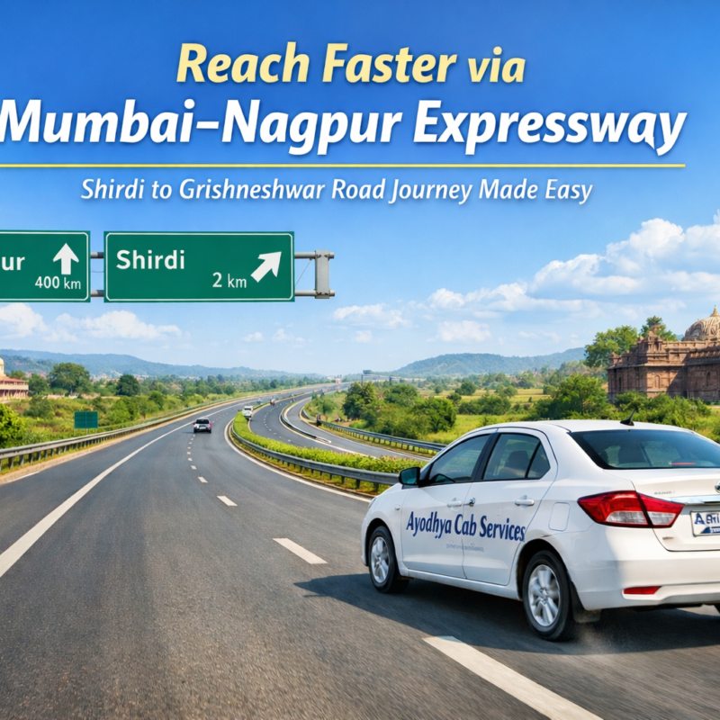 Shirdi to Grishneshwar route showing Mumbai Nagpur Expressway faster road travel
