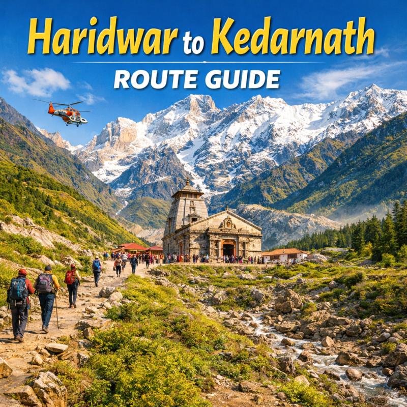 Haridwar to Kedarnath Route Guide distance travel time trek helicopter plan Ayodhya Cab Services road journey