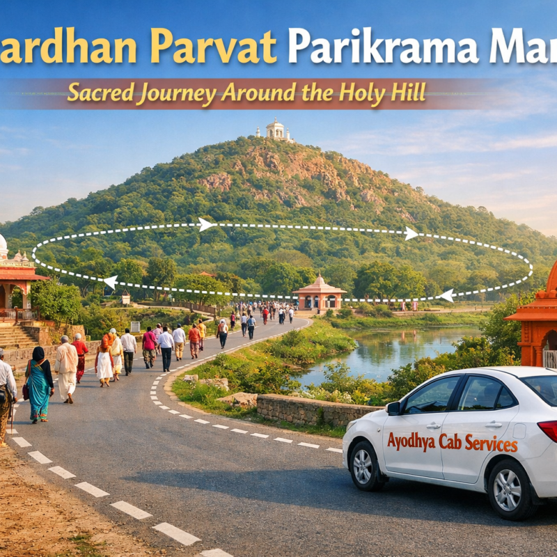 Govardhan Parvat Parikrama Marg route map with walking path and travel guide