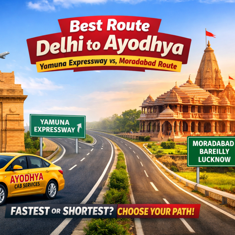 best route Delhi Ayodhya road comparison with expressway and highway travel guide