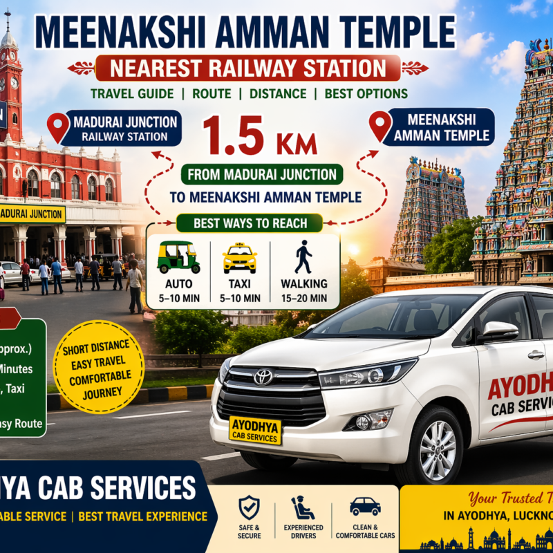 Meenakshi Amman Temple Nearest Railway Station, Madurai Junction Railway Station to temple distance, route and travel guide