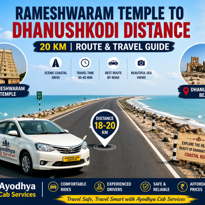 Rameshwaram Temple to Dhanushkodi Distance route, travel time, coastal road journey guide