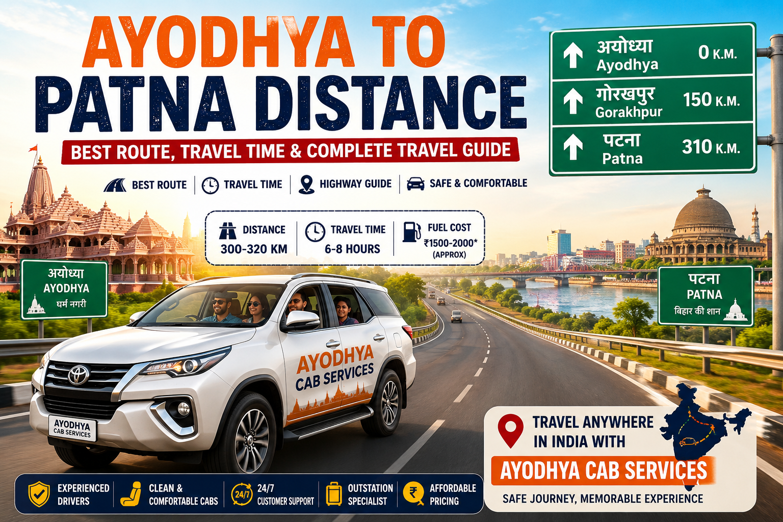 Ayodhya to Patna Distance: Best Route, Travel Time & Complete Travel Guide