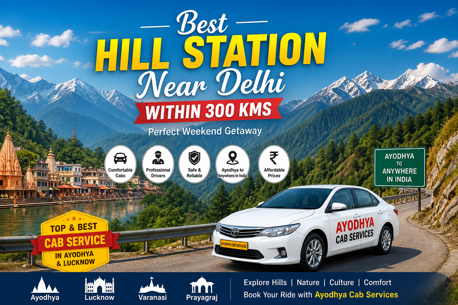 “Best Hill Stations Near Delhi Within 300 Kms for a Perfect Weekend”