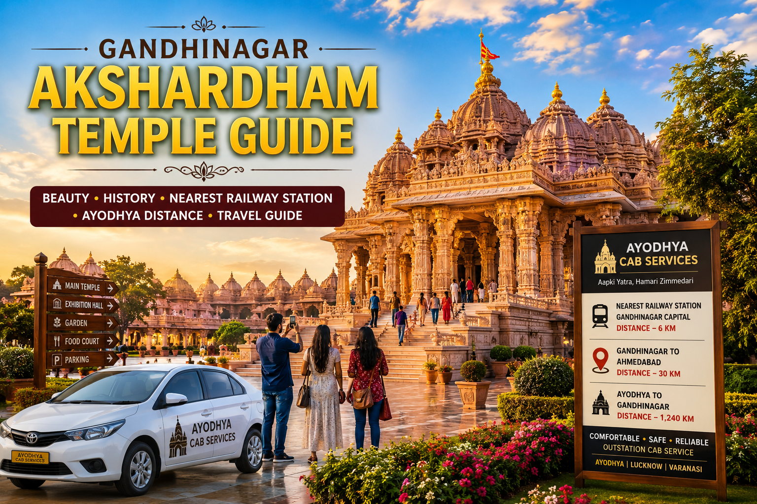 Inside Gandhinagar Akshardham Temple: Beauty, History, Nearest Railway Station and Ayodhya Distance