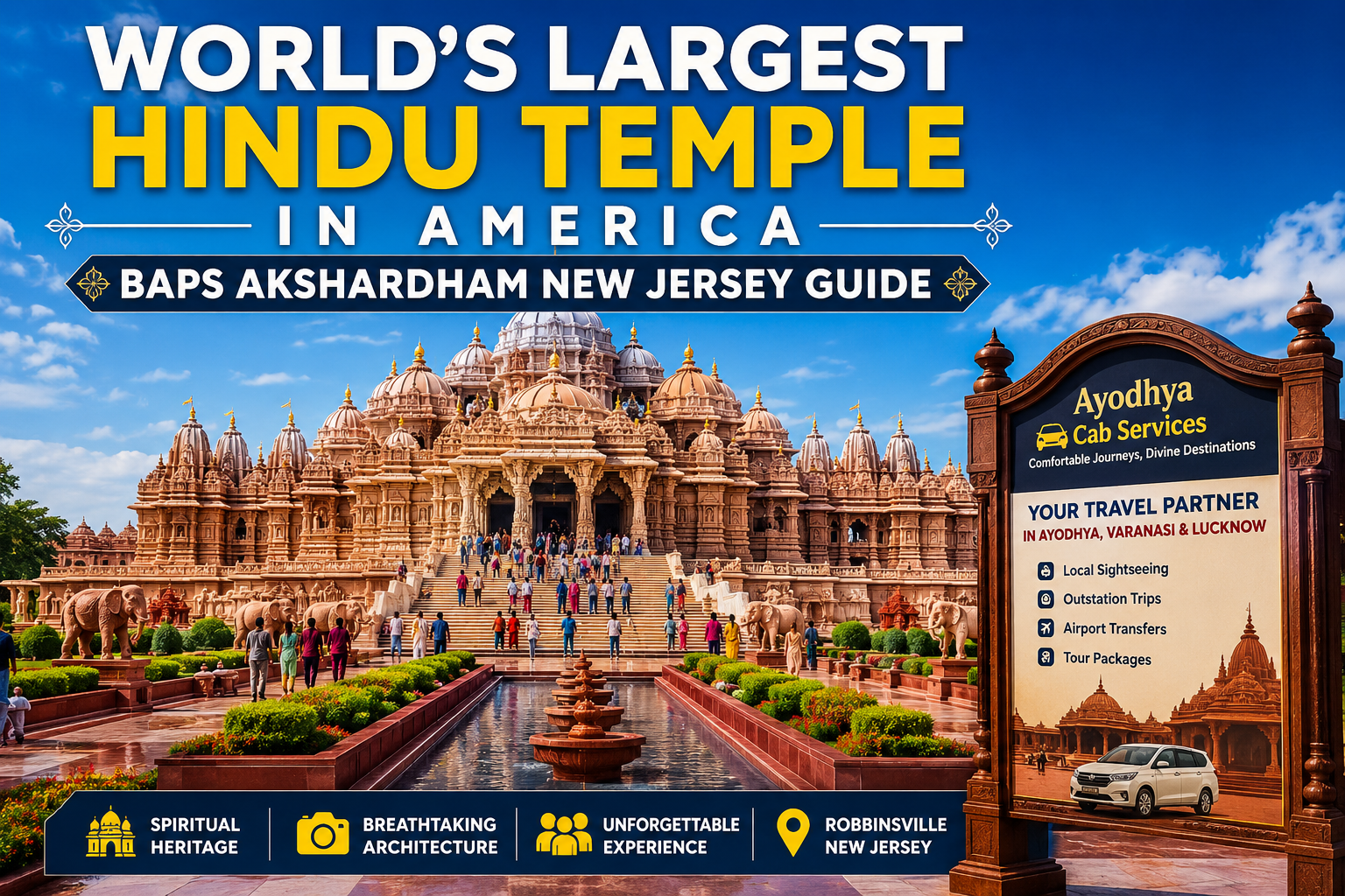 World’s Largest Hindu Temple in America: BAPS Akshardham New Jersey Guide