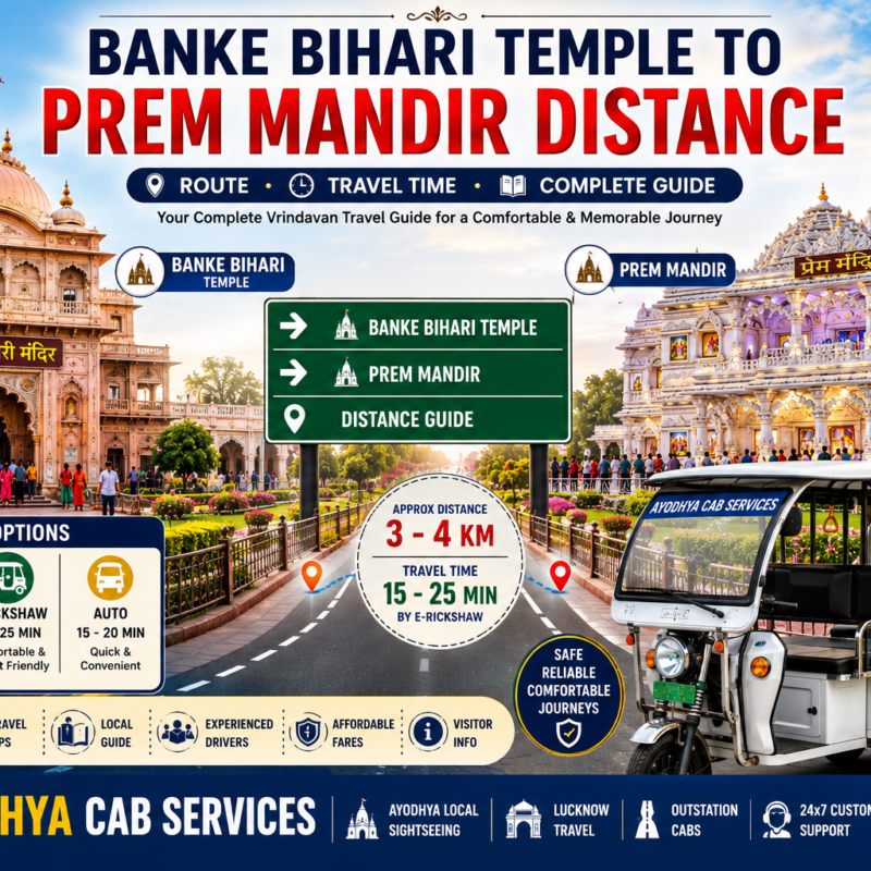 Banke Bihari Temple to Prem Mandir Distance, Vrindavan Temple Route Guide, Prem Mandir Travel Distance
