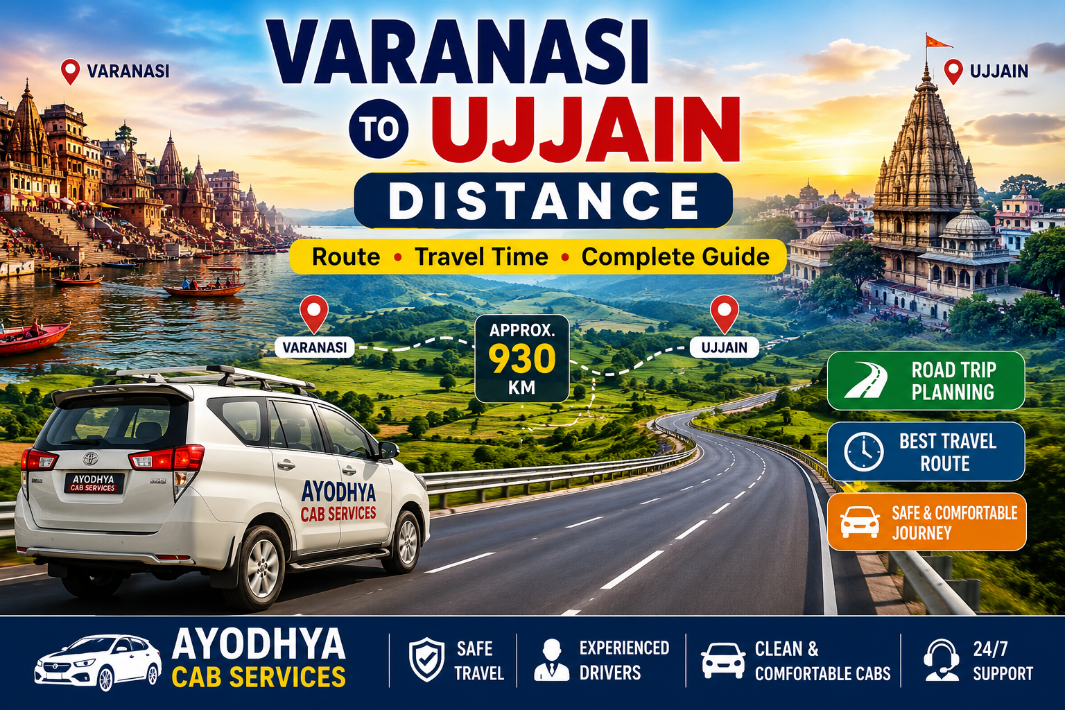 Varanasi to Ujjain Distance | Ayodhya Cab Services Varanasi to Ujjain distance, Varanasi to Ujjain route guide, Varanasi to Ujjain travel time, distance between Varanasi and Ujjain