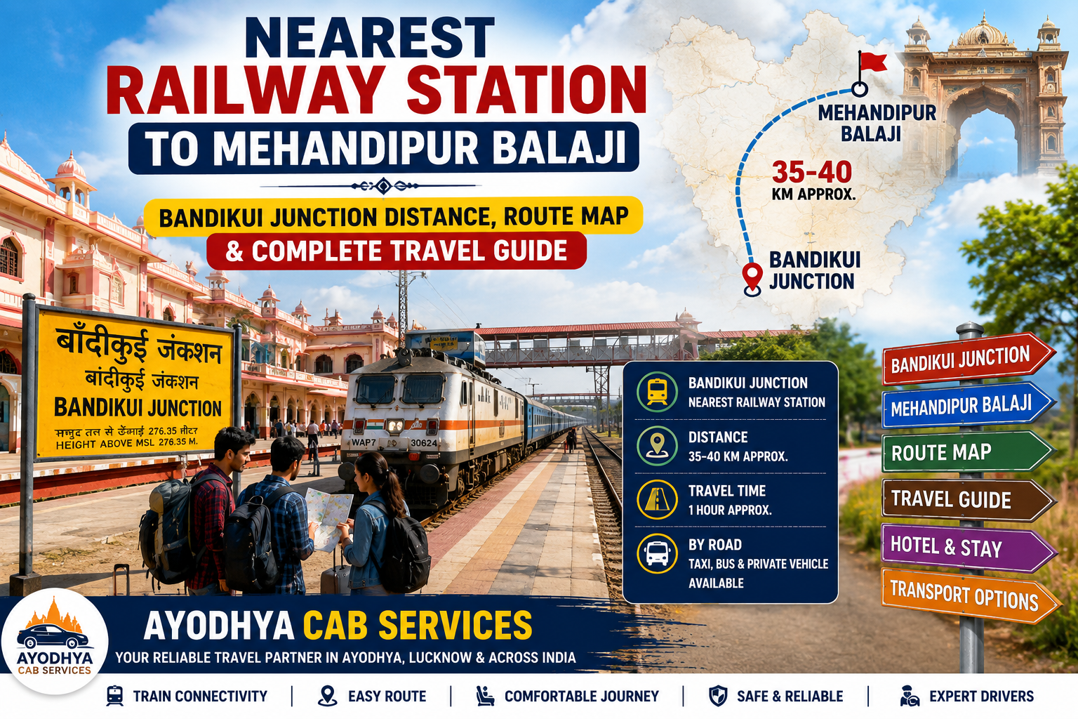 Nearest Railway Station to Mehandipur Balaji: Bandikui Junction Distance, Route Map & Complete Travel Guide