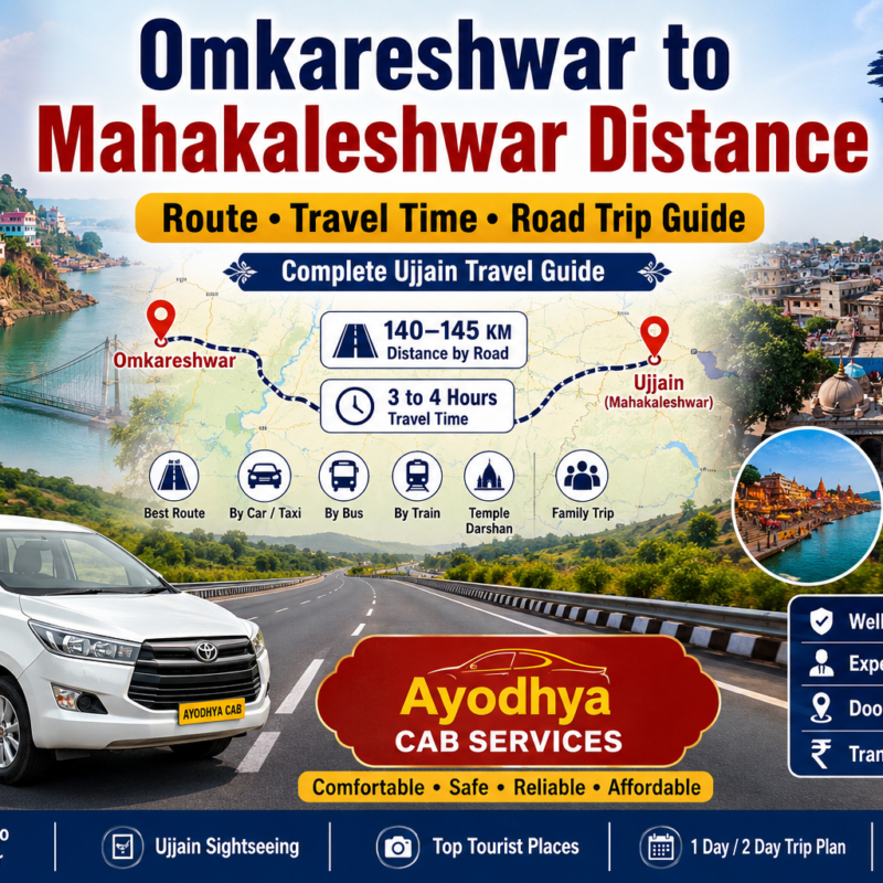 Omkareshwar to Mahakaleshwar Distance route travel time road trip guide Ujjain Mahakaleshwar temple journey