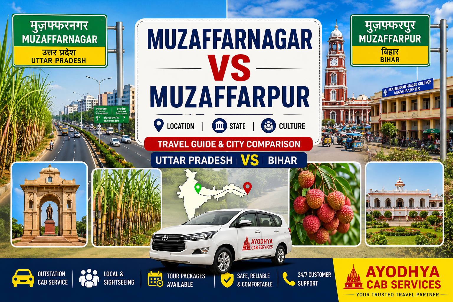 Difference Between Muzaffarnagar and Muzaffarpur: Location, State and Travel Guide