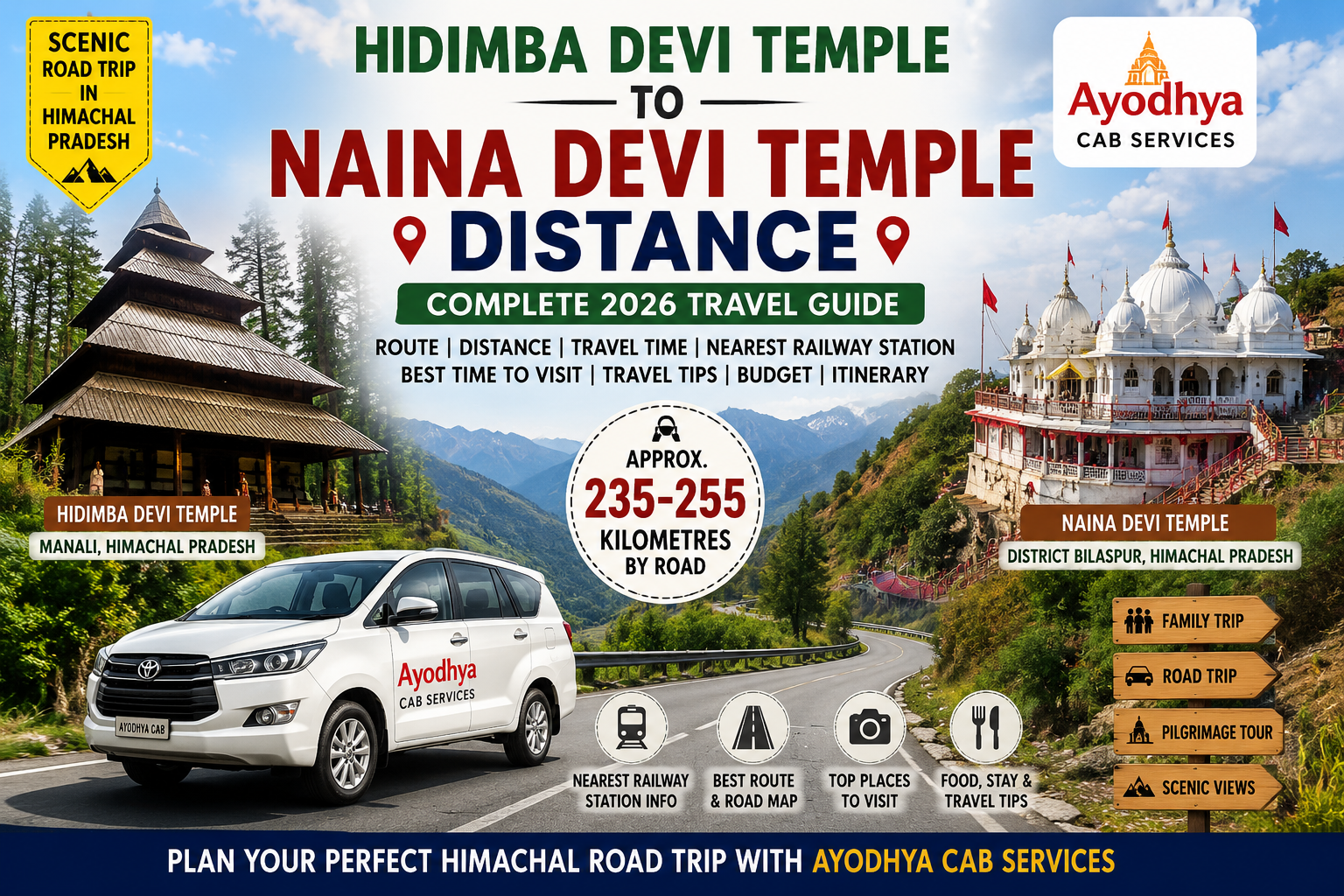 Hidimba Devi Temple to Naina Devi Temple Distance, Nearest Railway Station & Complete Travel Guide (2026)