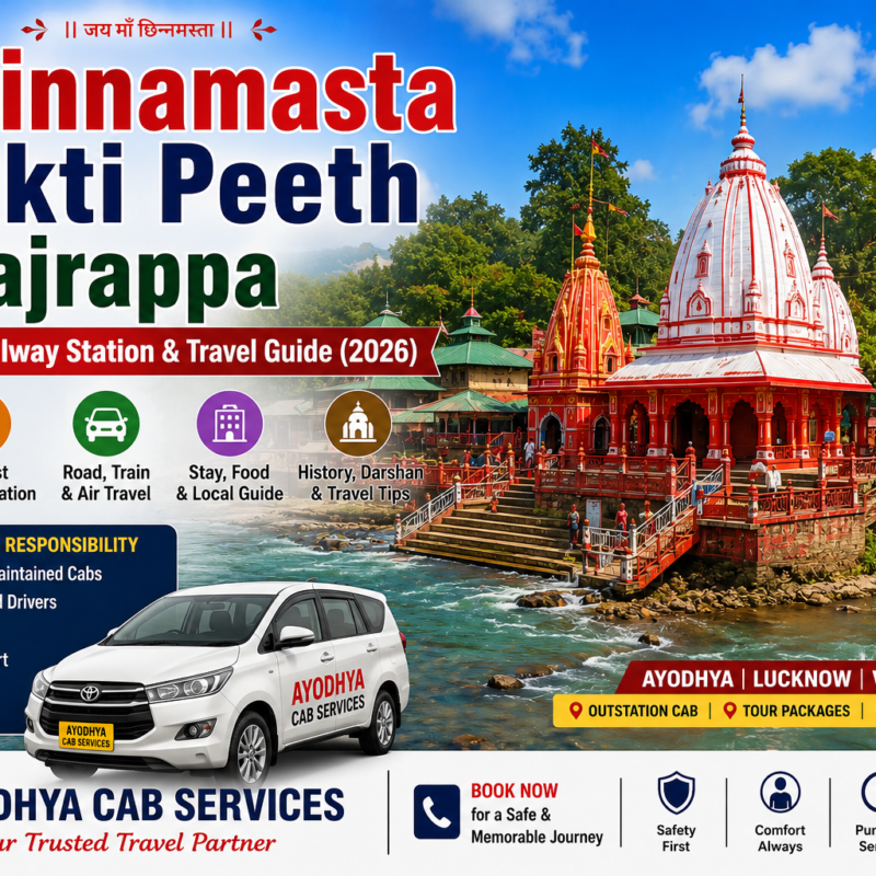 Chhinnamasta Shakti Peeth Rajrappa temple entrance with traditional architecture, Jharkhand travel guide by Ayodhya Cab Services