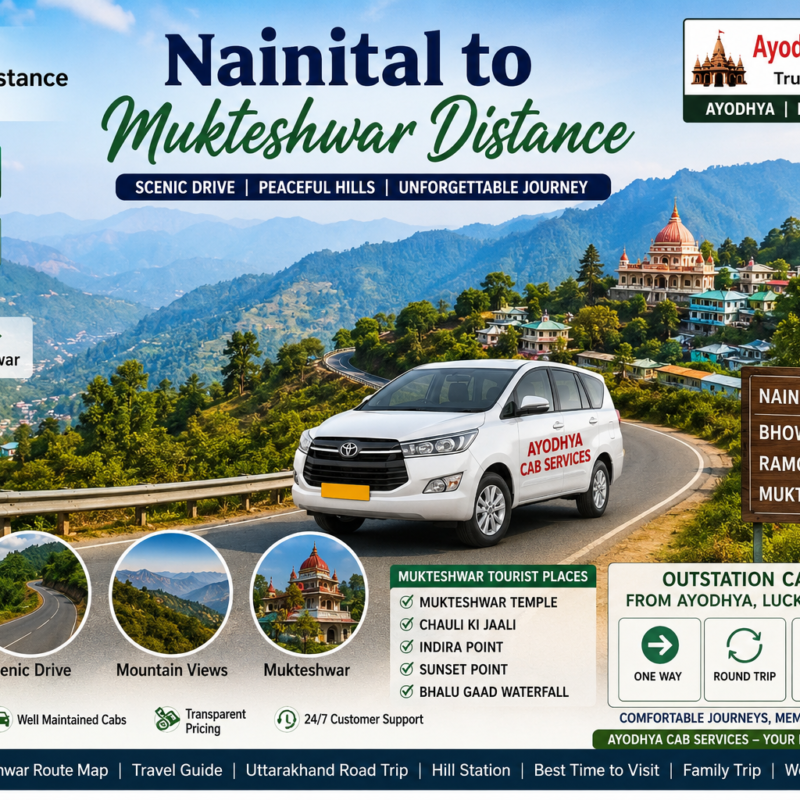 Nainital to Mukteshwar Distance, Best Travel Route, Travel Time, Complete Travel Guide by Ayodhya Cab Services
