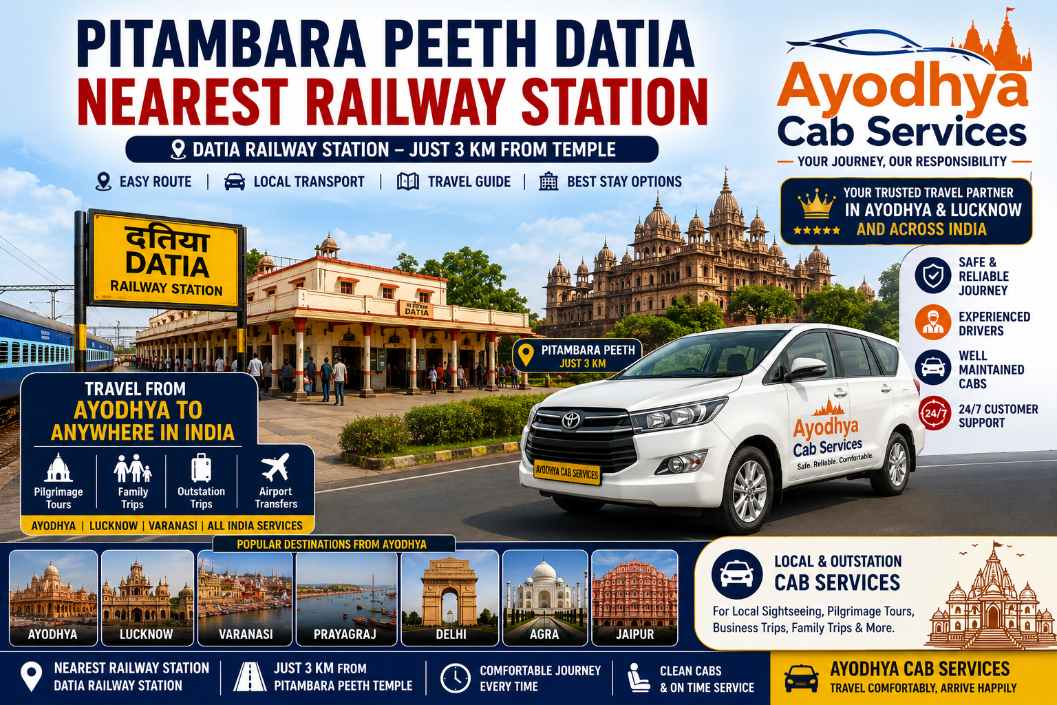 Pitambara Peeth Datia Nearest Railway Station: Distance, Route, Taxi Fare & Complete Travel Guide (2026)