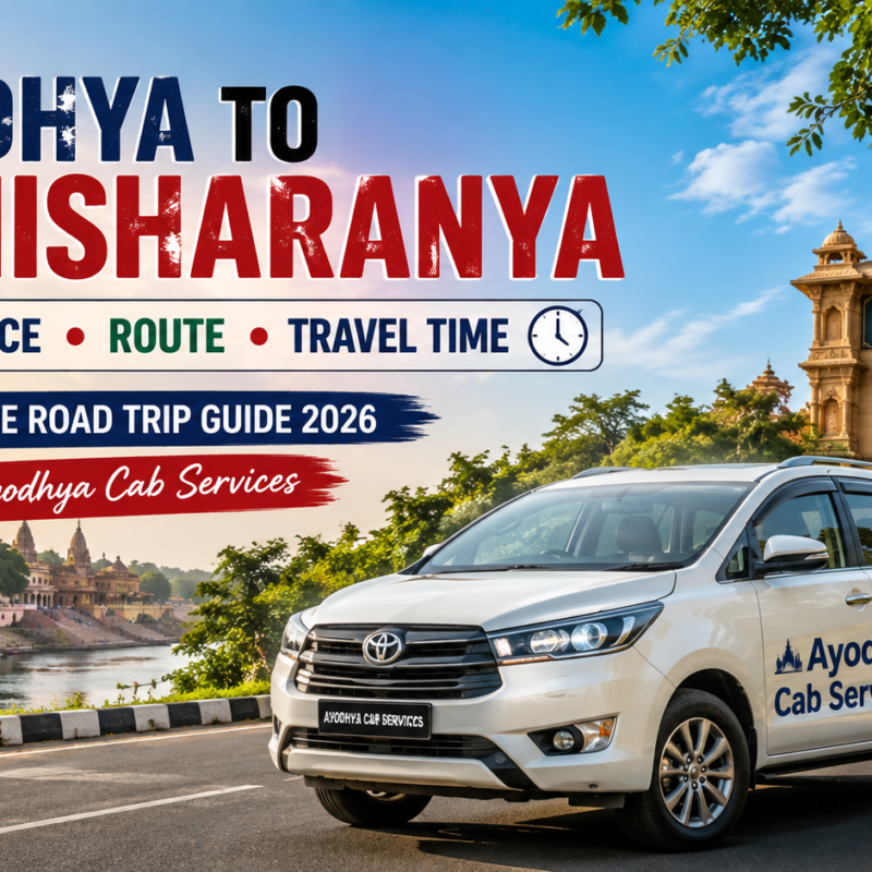 Ayodhya to Naimisharanya Temple distance, route and travel time by road with Ayodhya Cab Services
