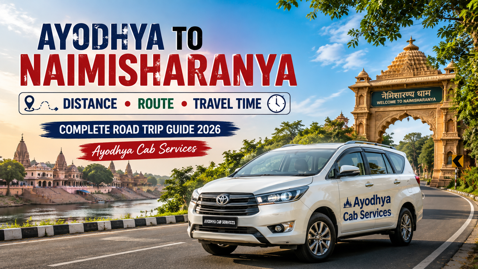 Ayodhya to Naimisharanya Temple Distance Route Travel Time | Ayodhya Cab Services Ayodhya to Naimisharanya Temple distance, route and travel time by road with Ayodhya Cab Services