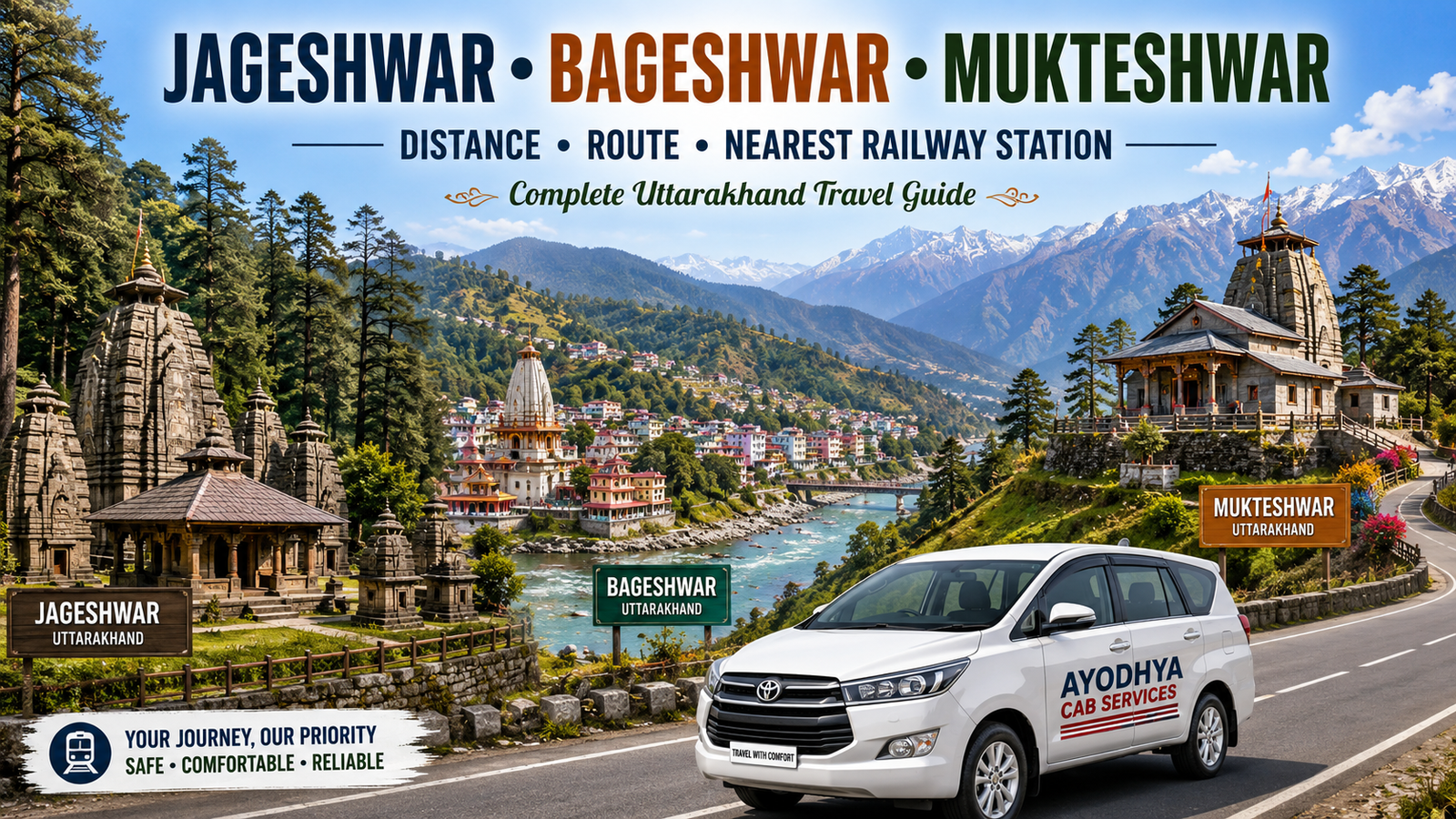 Jageshwar, Bageshwar & Mukteshwar Temple: Distance, Route & Nearest Railway Station