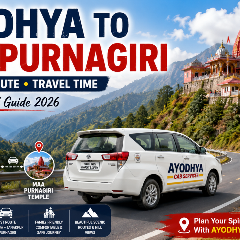 Ayodhya to Maa Purnagiri Temple Distance with Tanakpur route, travel time and road trip guide from Ayodhya