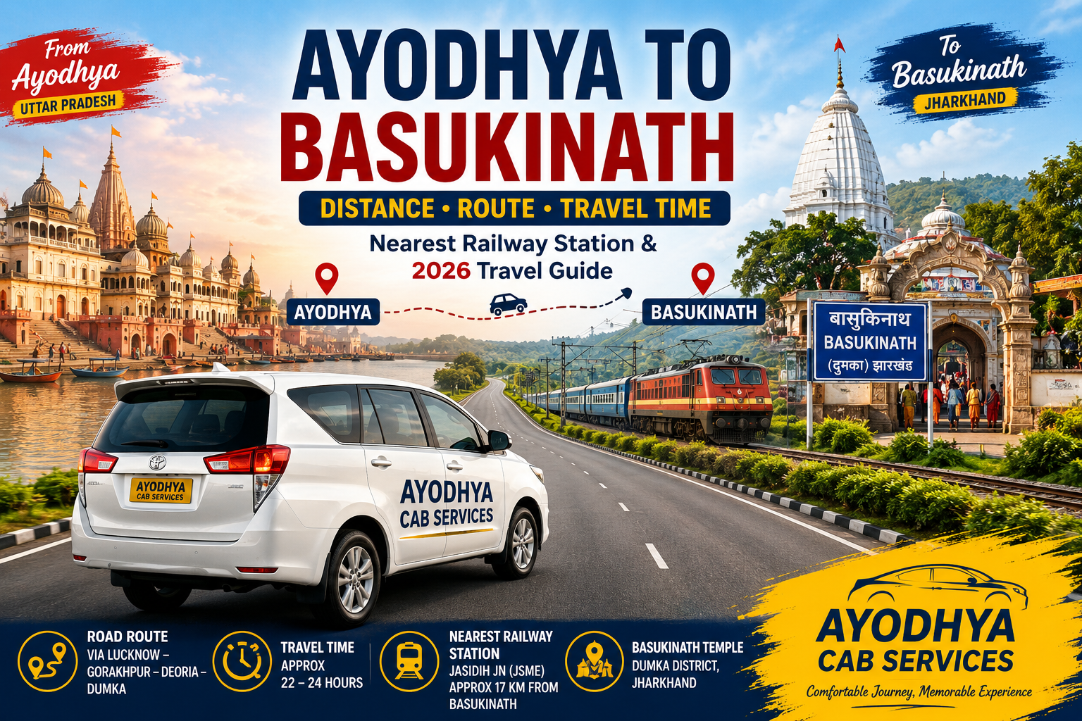 Ayodhya to Basukinath Temple Distance, Route & Nearest Railway Station
