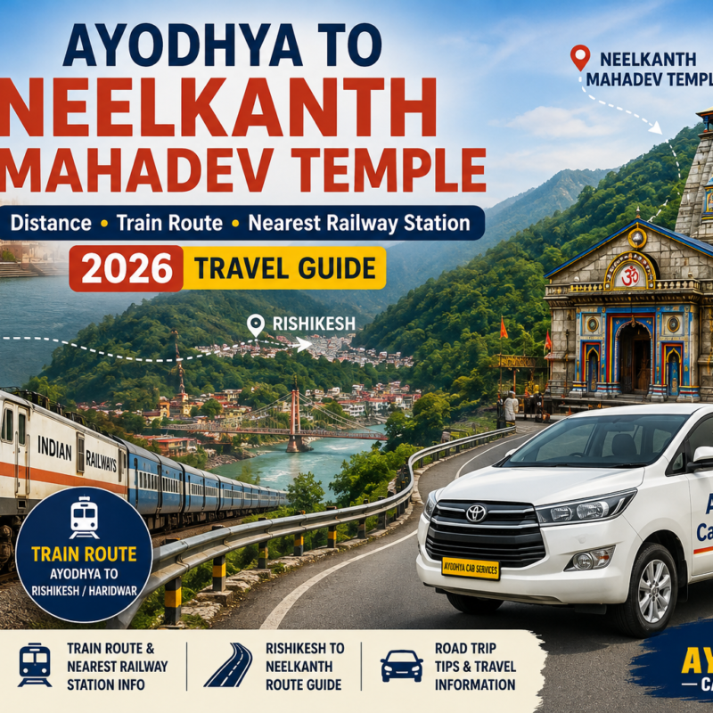 Ayodhya to Neelkanth Mahadev Temple distance, train route and nearest railway station 2026 travel guide
